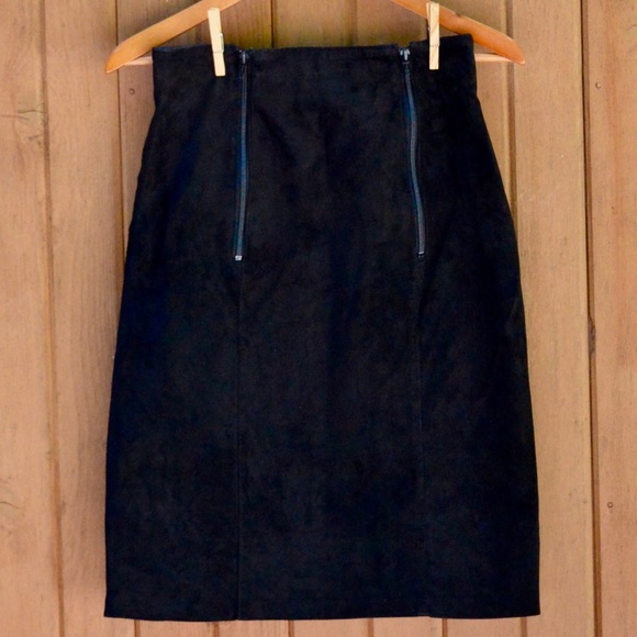 Vintage Holt Renfrew Suede Skirt - Picture 1 of 6